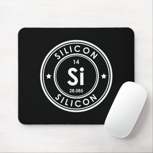 Silicon Element Black Mouse Pad