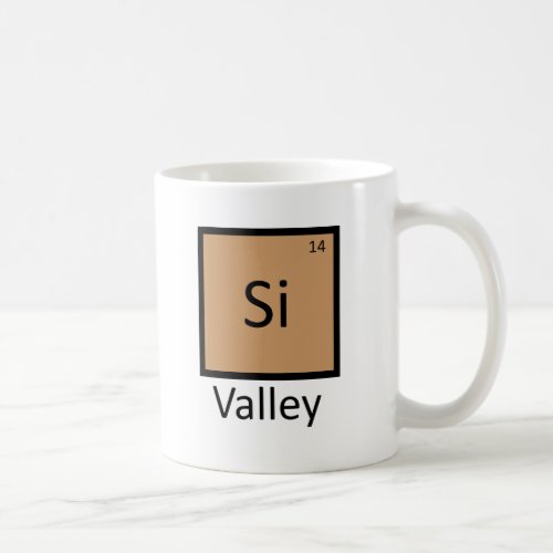 Silicon Valley Chemistry Periodic Table Pun Coffee Mug