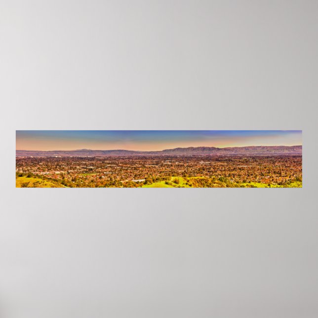 Silicon Valley/Cupertino Panoramic View Print (Front)