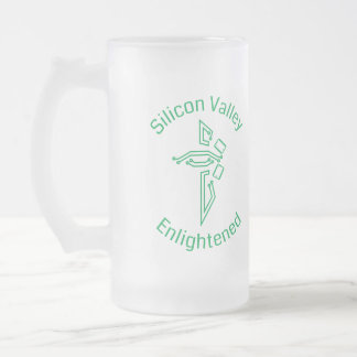 Silicon Valley Enlightened Frosted Pint Glass Beer Mug