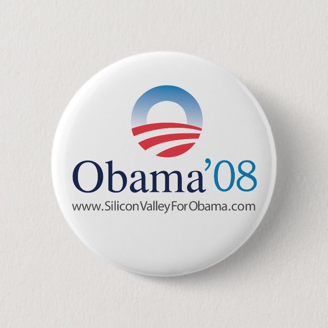 Silicon Valley For Obama Button (Front)