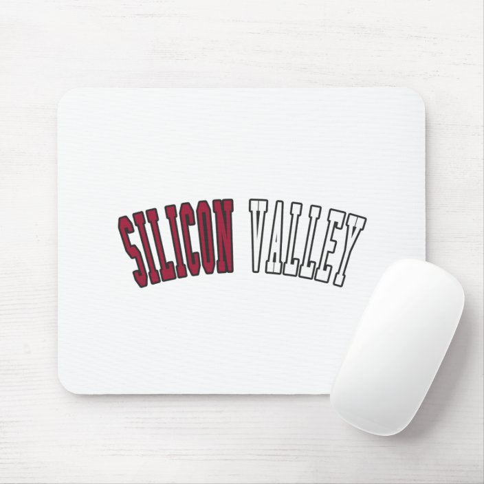 Silicon Valley in California State Flag Colors Mousepad