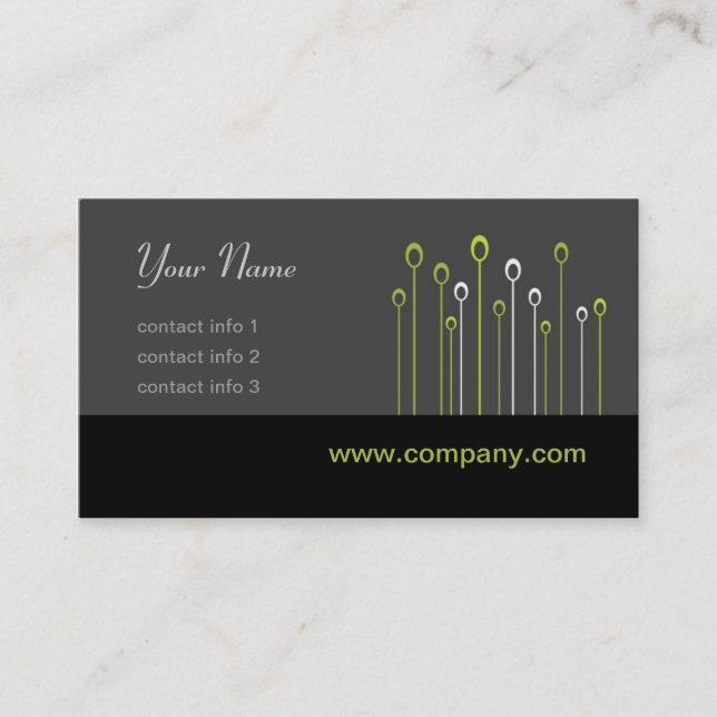 Silicon Valley Series - Black and Green Business Card (Front)