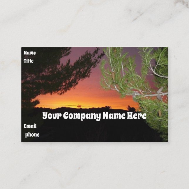Silicon Valley Sunset- Business Card (Front)