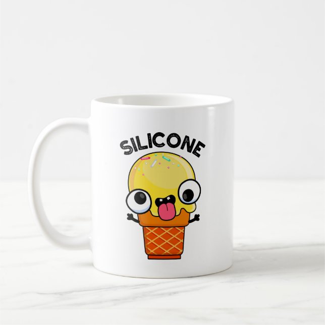 Silicone Funny Ice Cream Cone Pun  Coffee Mug (Left)
