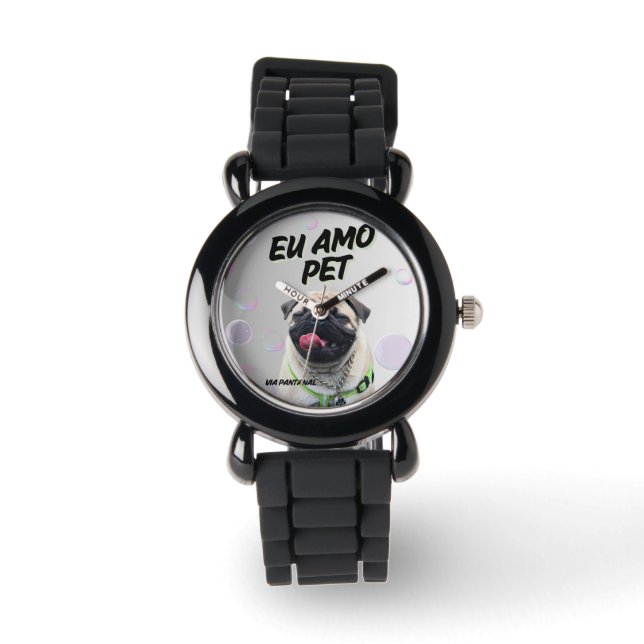 silicone pet bracelet clock watch (Front)