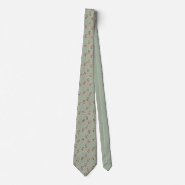 Silised fox neck tie (Front)