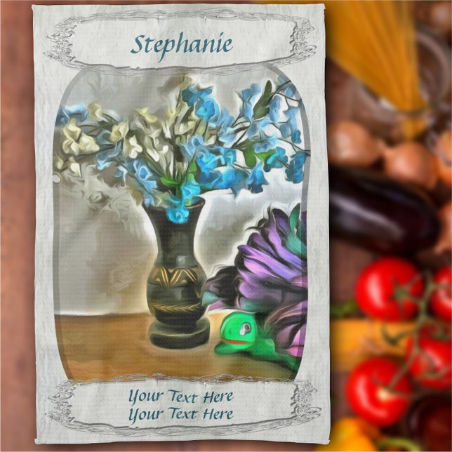 Silk and Corn Husk Flowers 2190 Kitchen Towel (Creator Uploaded)