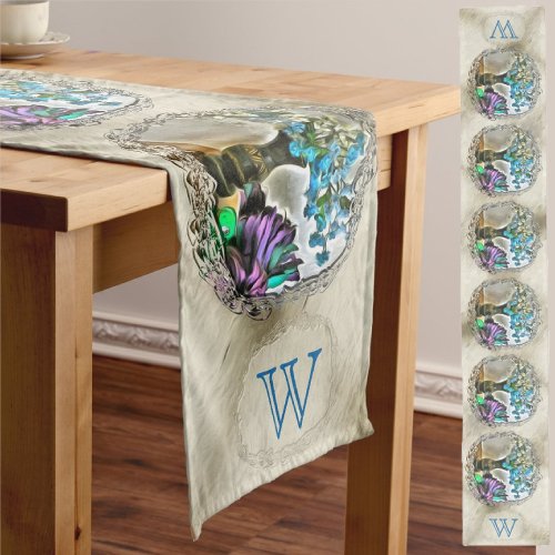 Silk and Corn Husk Flowers 2190 Long Table Runner