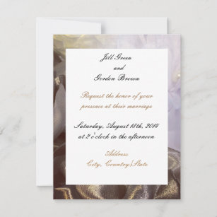 Silk and Organza Petals Wedding Invitation