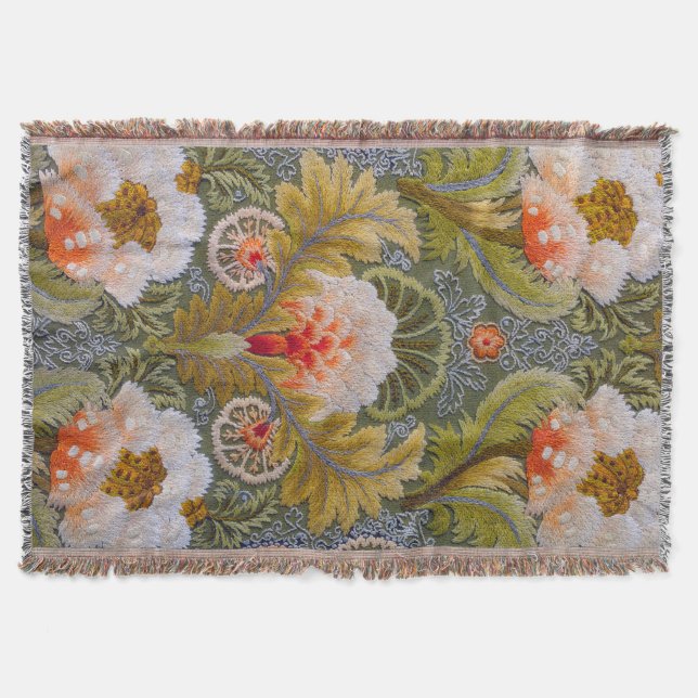 Silk Boho Throw Blanket (Front)