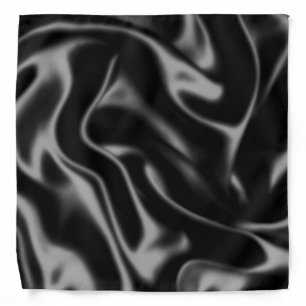 Silk Bright Black Silky Smooth Sober Luxurious Bandana