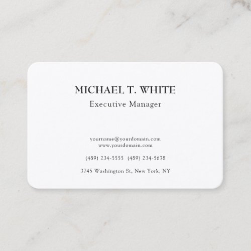 Silk Classical Minimalist Professional Elegant Business Card