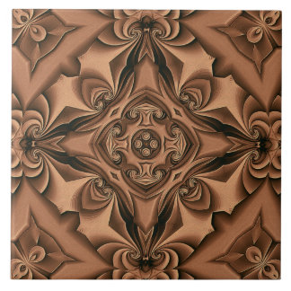 Silk Copper Mandala Tile
