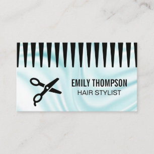 Silk Drapery Comb Teeth Business Card