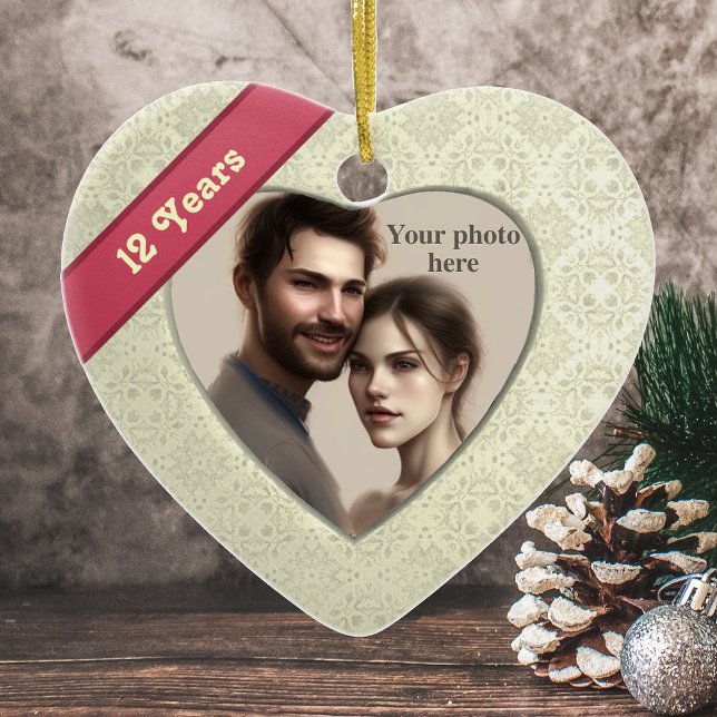 Silk Effect 12th Anniversary: Add a Photo Ceramic Ornament (Creator Uploaded)