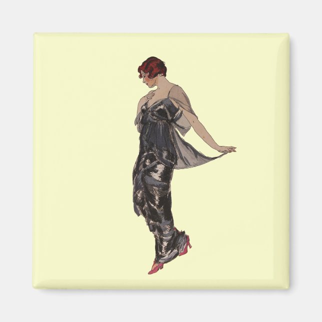 Silk Evening dress 1914 Magnet (Front)