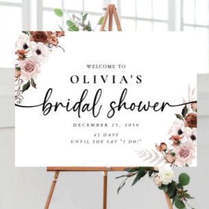 Silk Floral Bridal Shower Foam Board