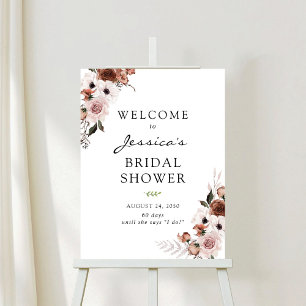 Silk Floral Bridal Shower Foam Boards