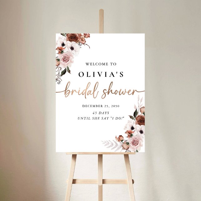 Silk Floral  Bridal Shower Foam Boards (Creator Uploaded)
