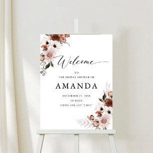 Silk Floral Bridal Shower Foam Boards