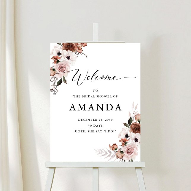 Silk Floral Bridal Shower Foam Boards (Creator Uploaded)