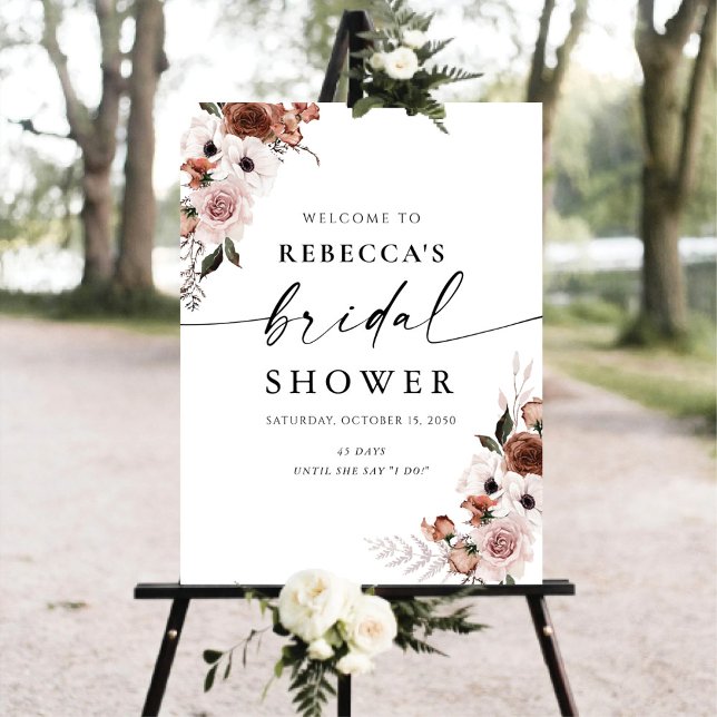 Silk Floral Bridal Shower Foam Boards (Creator Uploaded)