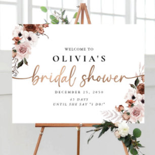 Silk Floral Bridal Shower Foam Boards