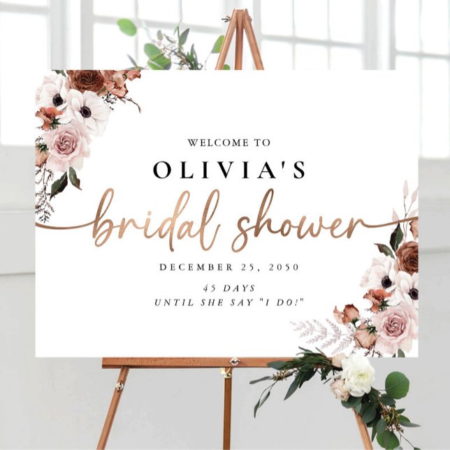 Silk Floral Bridal Shower Foam Boards (Creator Uploaded)