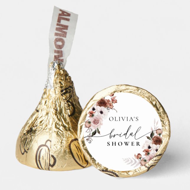 Silk Floral Bridal Shower Hershey®'s Kisses® (Front)