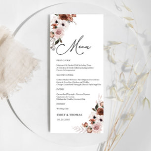 Silk Floral Bridal Shower Menu