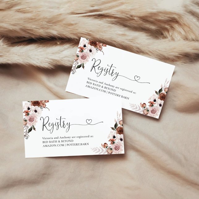 Silk Floral Registry Enclosure Card (Creator Uploaded)