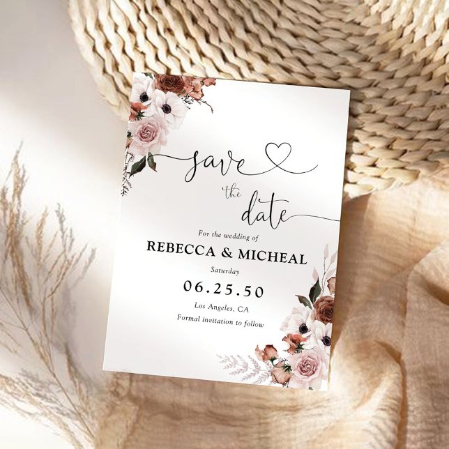 Silk Floral Save The Date Cards (Creator Uploaded)