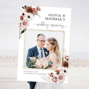 Silk Floral Wedding Ceremony Photo Prop Foam Board