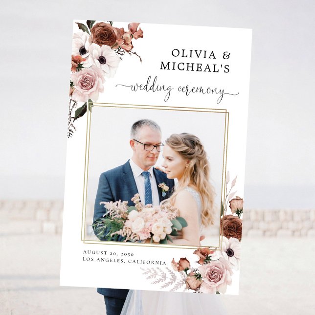 Silk Floral Wedding Ceremony Photo Prop Foam Board (Creator Uploaded)