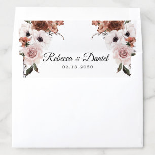 Silk Floral Wedding Envelope Liner