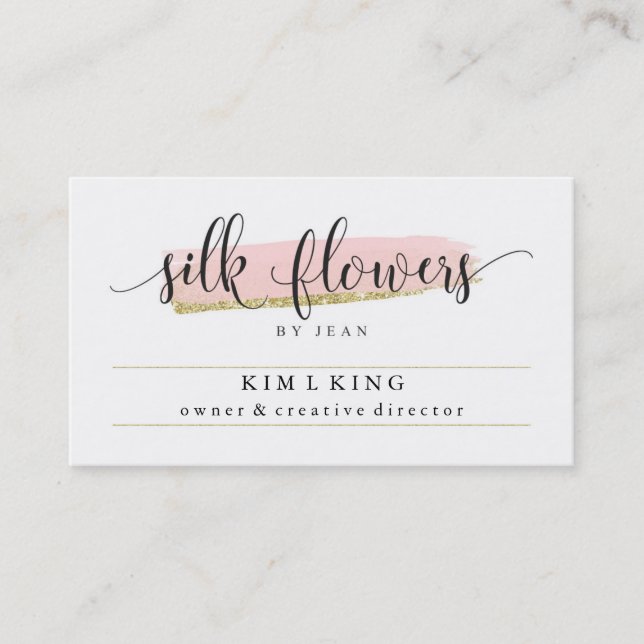 Silk Flowers by Jean Custom Cards (Front)