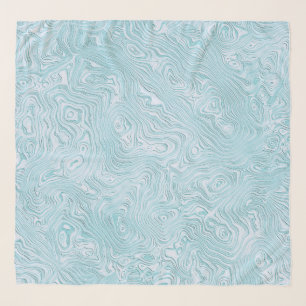 Silk Moire Pattern in Bright Aqua Scarf