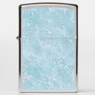 Silk Moire Pattern in Bright Aqua Zippo Lighter