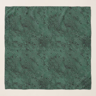 Silk Moire Small Pattern in Forest Green Scarf