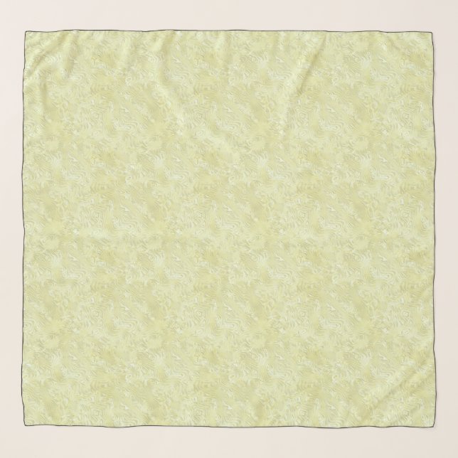 Silk Moire Small Pattern in Lemon Yellow Scarf (Front)