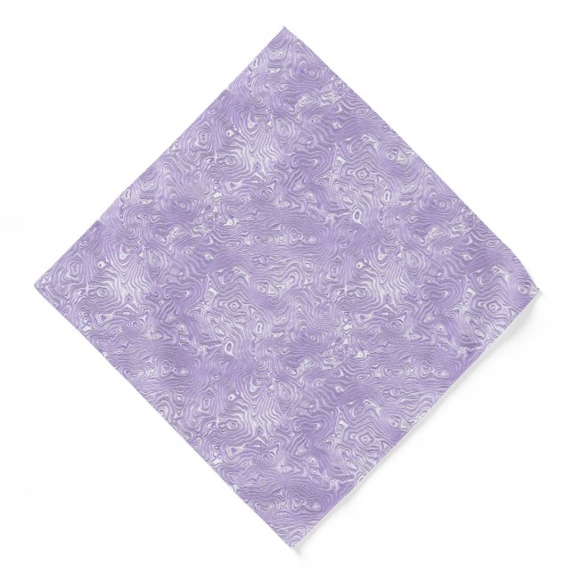 Silk Moire Small Pattern in Lilac Lavender Bandana (Front)
