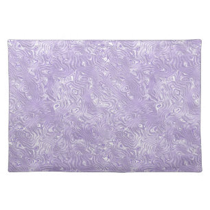 Silk Moire Small Pattern in Lilac Lavender Cloth Placemat