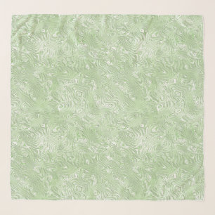 Silk Moire Small Pattern in Lime Green Scarf