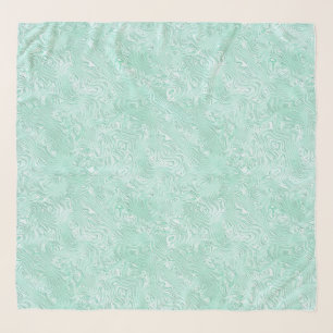 Silk Moire Small Pattern in Mint Green Scarf