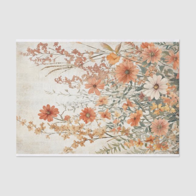 Silk paper Decoupage Autumn Wildflowers Var06 (Front)