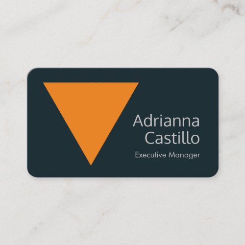Silk Plain Simple Orange Blue Grey Minimalist Business Card