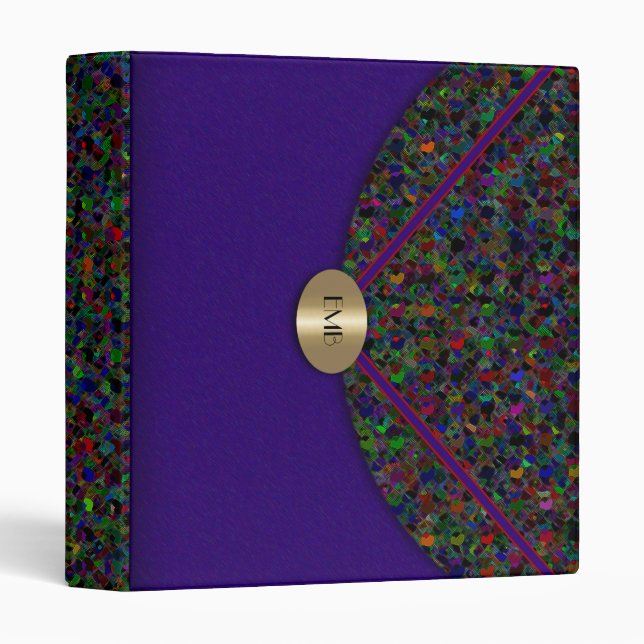 Silk Print Clutch Bag 3 Ring Binder (Front/Spine)