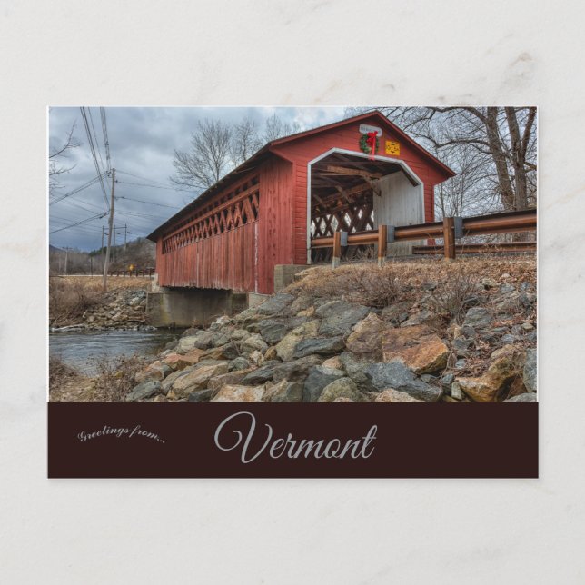 Silk Road Bridge Bennington Vermont Postcard (Front)