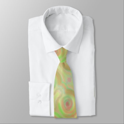 Silk Screened In Spring Abstract Neck Tie